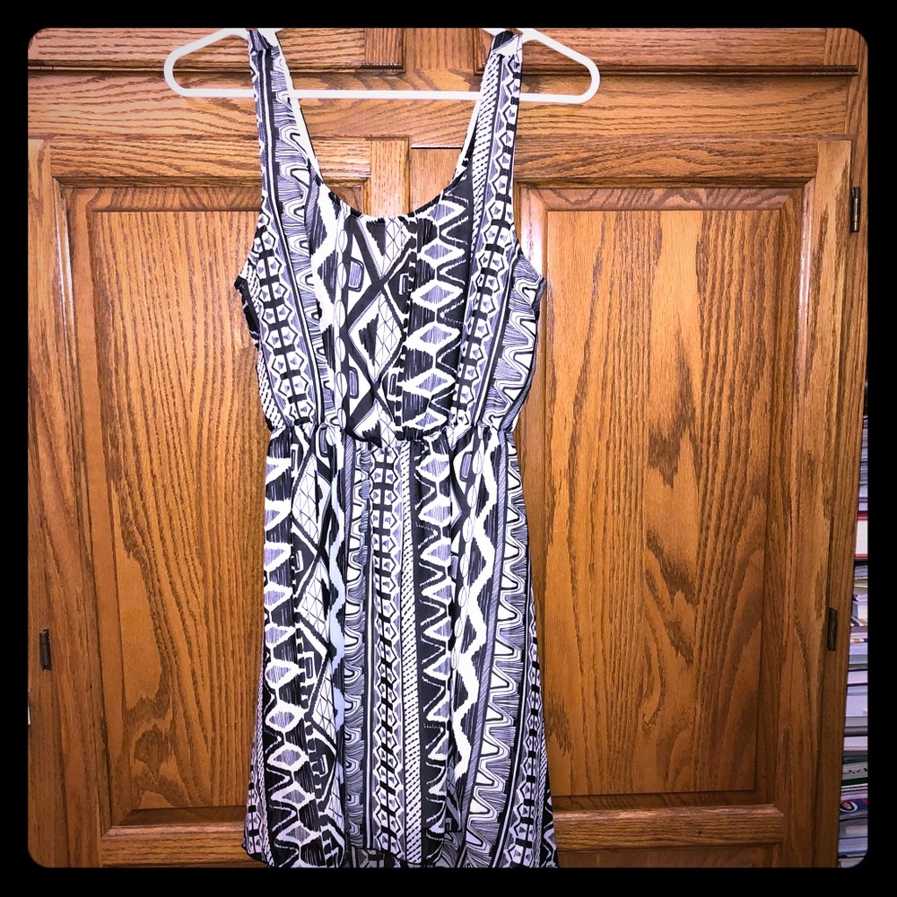 Fun Tribal Print Dress with Low Back!
